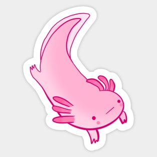 Cute happy axolotl illustration Sticker